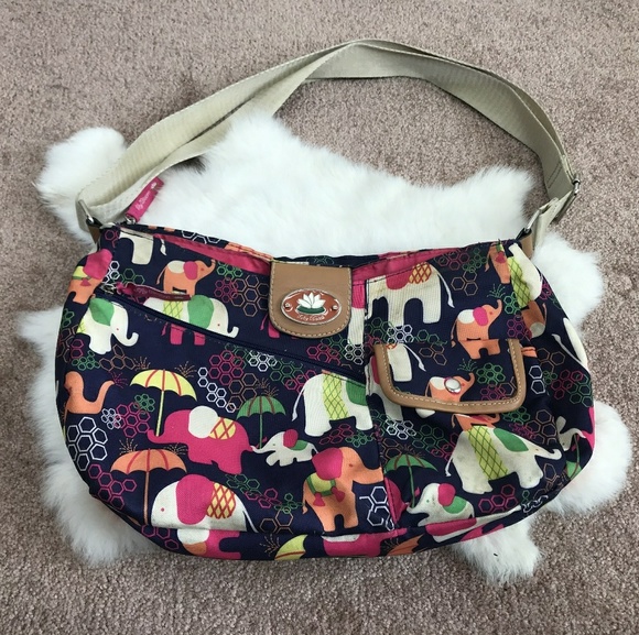Lily Bloom Handbags - Lily Bloom Handbag Elephant Pattern Multicolor